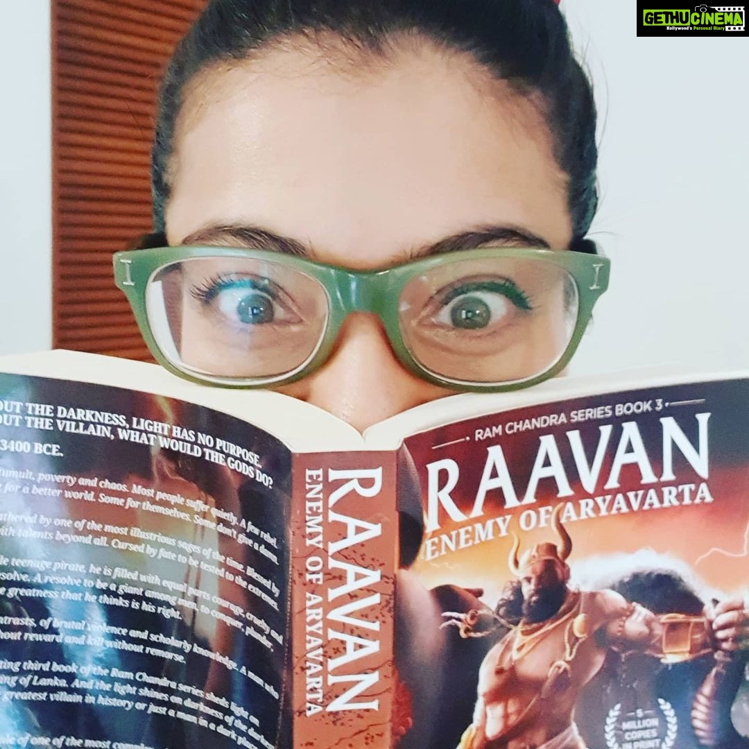 Kajol Instagram - Rereading my library. Sorry I'm working ! #pickabook #friendsforlife