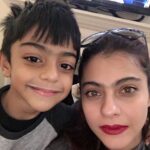 Kajol Instagram - Milk moustaches always make life more fun! Happy birthday to my milk moustache😘😘😘😘.