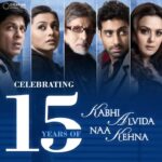 Karan Johar Instagram - A film that will always remain extremely special to me. Tough to fathom that it's been 15 years to all the memories we made on set, while creating the music and so much more!! Here's to the kind of love that's strong enough to never say alvida to!!❤️ #15YearsOfKANK @amitabhbachchan @kirronkhermp @iamsrk #RaniMukerji @bachchan @realpz @apoorva1972