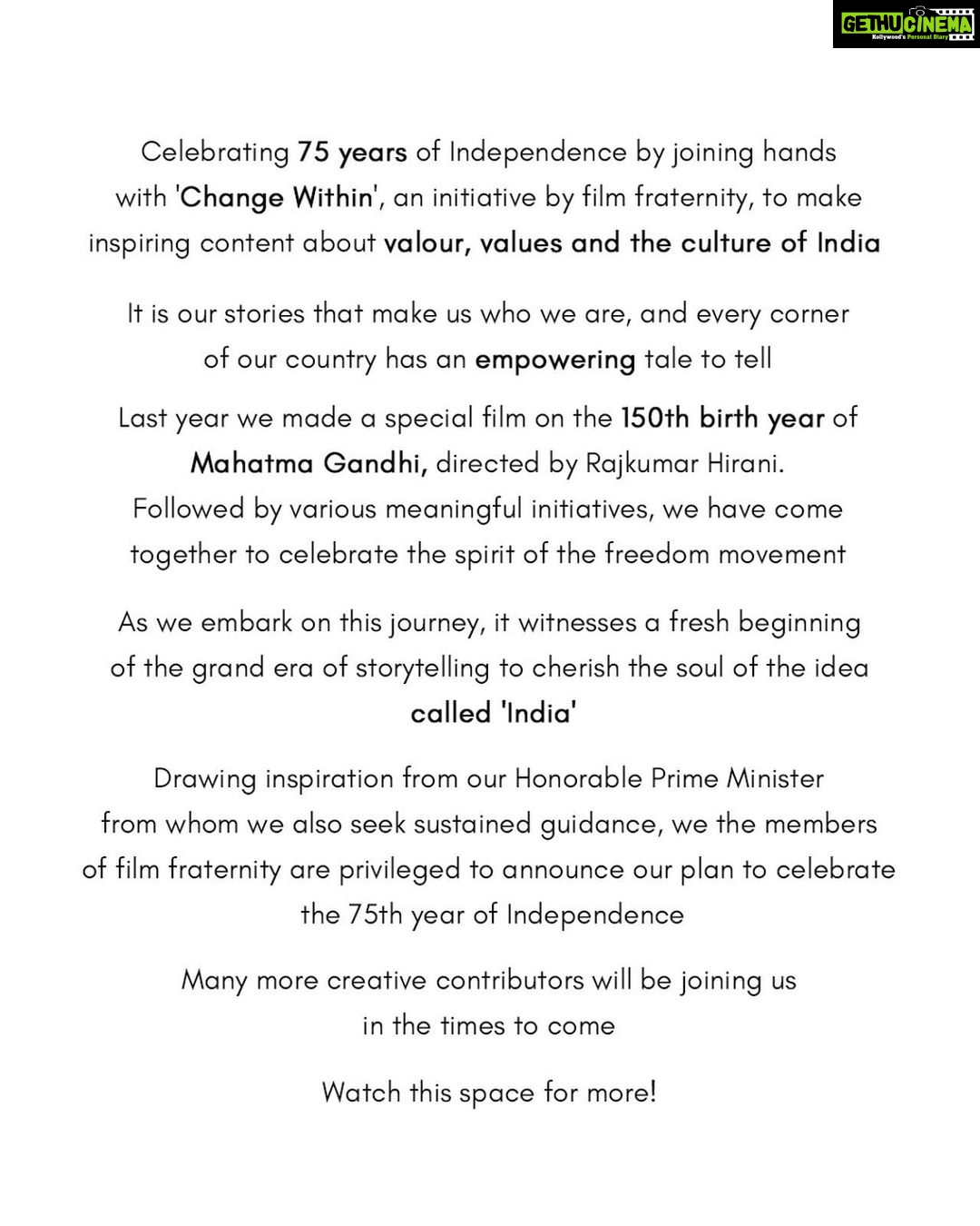 Karan Johar Instagram - Honourable PM @narendramodi ji...we are humbled & honoured to curate stories of our great nation whilst we celebrate 75 years of India’s independence #RajkumarHirani @aanandlrai @ektarkapoor #SajidNadiadwala @itsrohitshetty #DineshVijan #ChangeWithin #IndianFilmFraternity #PMOIndia