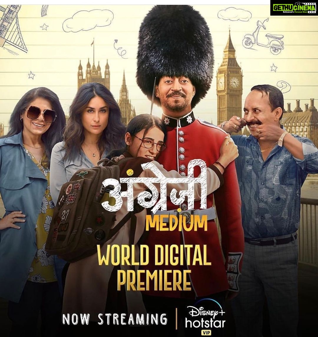 Karan Johar Instagram - Such a special film #angrezimedium a film the entire family can see together and love and enjoy! At times like these this is the sunshine we all need! Now streaming on @disneyplushotstarvip ! Congratulations to my dearest friends #dineshvijan @maddockfilms and @homster for creating celluloid magic! The formidable cast of this special film is incredibly on point led by the magnetic @irrfan @radhikamadan @deepakdobriyal1 #dimplekapadia @kareenakapoorkhan @pankajtripathi @kikusharda ! WATCH AND LOVE❤️❤️❤️