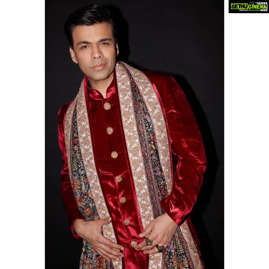 Karan Johar Instagram - Sangeet nights!! #anissamaangayi styled by @nikitajaisinghani 📷 @rahuljhangiani in @manishmalhotra05 ❤️