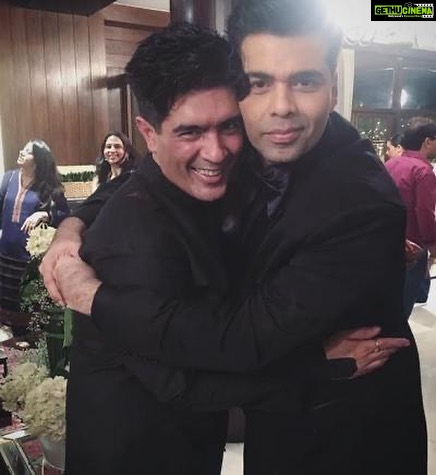 Karan Johar Instagram - Happy birthday to the best friend with the most amount of zest for life! Always positive about everyone and indifferent to any form of negativity! A silent support right through turbulent time’s and has the most simple solutions to unnecessarily complicated problems! And most importantly he can make anyone laugh like no one else can! Love you so much manish! Always be this way!!!!!❤️❤️❤️