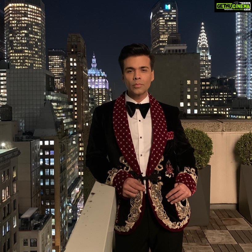 Karan Johar Instagram - Headed to the International Emmys #iemmys in @dolcegabbana Styled by @nikitajaisinghani !!!
