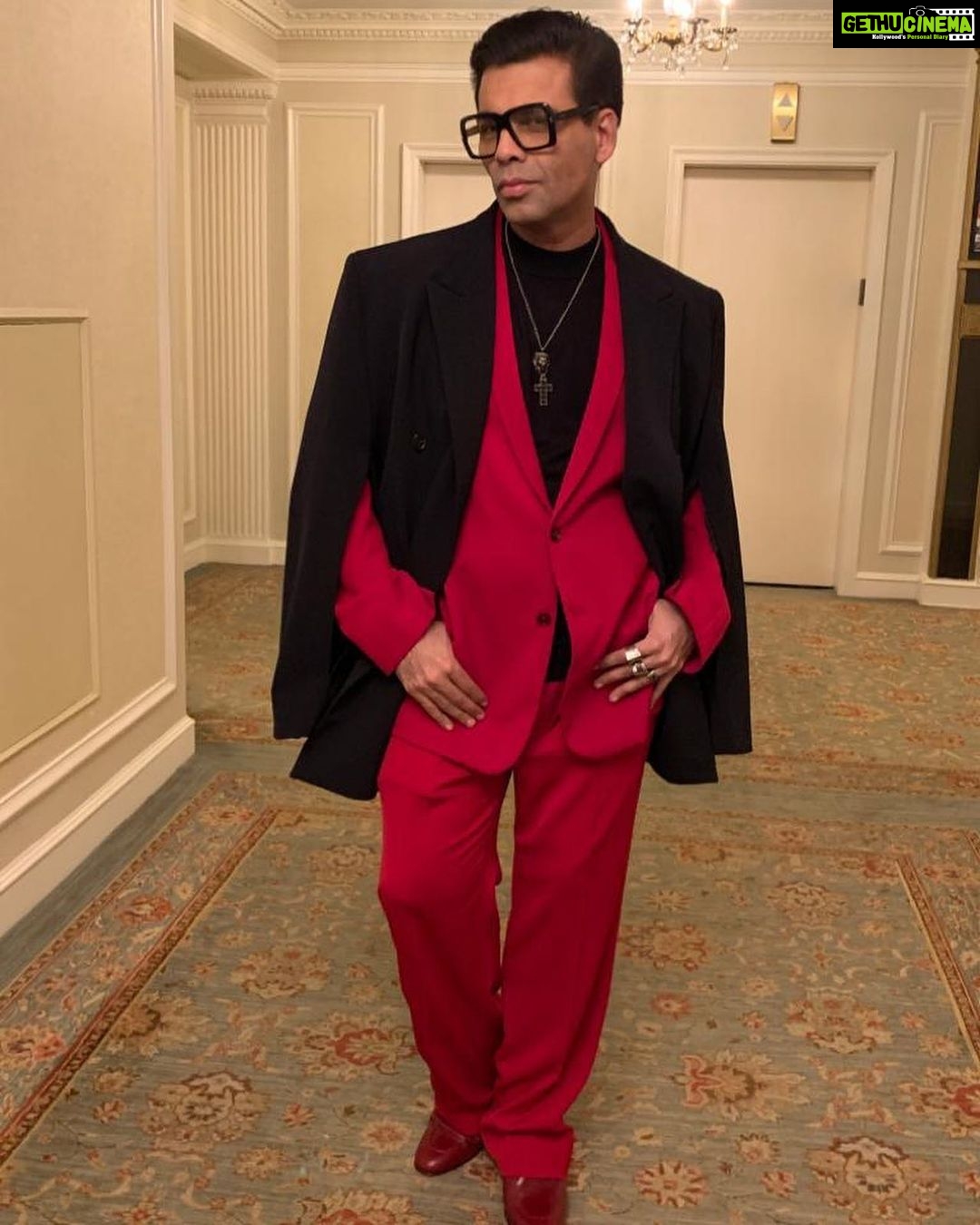 Karan Johar Instagram - Countdown to the international EMMY’S in NYC! We are ecstatic to be nominated for #luststories ! Styled by @nikitajaisinghani in @vetements_official @gucci 📷 @len5bm