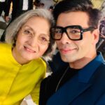 Karan Johar Instagram - Interviewing #maanandsheela was an experience! She is fun forthright and fabulous! Dodging every answer in her inimitable fashion! She is controversial without revealing a thing! Now that’s an art! She is witty and never at a wits end! Thanks for the help @shakunbatra