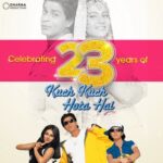 Karan Johar Instagram - 23 years of pyaar, dosti and a bunch of memories! This was my first time behind the camera and it ignited an unparalleled love for the cinema in me that continues to drive me till today. Gratitude to the best cast, crew & the audience who continues to pour in the love for this story 23 years on! Thank you🙏❤️ #23YearsOfKKHH @iamsrk @kajol #RaniMukerji @apoorva1972 @dharmamovies #KuchKuchHotaHai