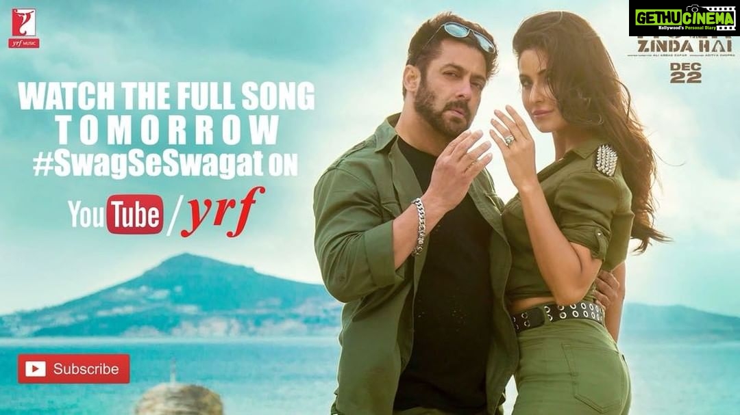 Katrina Kaif Instagram - Kal dekho #swagseswagat...... 🦄🌟💃 @beingsalmankhan @tigerzindahai