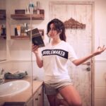 Katrina Kaif Instagram - Finding inner peace ... (and information) whilst getting ready #multitasking #onlyanhourlate