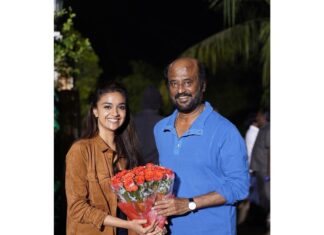 Keerthy Suresh Instagram - Wishing the superstar, @rajinikanth sir, a very happy birthday!! ❤️ I am so grateful to know you and have the privilege of working with you! Wishing you all the success and good health in the coming years! 😊 🙏🏻 #HappyBirthdayRajinikanth #HBDRajinikanth #HBDSuperstarRajinikanth #HBDSuperstarAnnaatthe