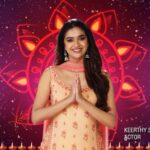 Keerthy Suresh Instagram - Usha wishes you all, A Very Happy and Prosperous Diwali 👗 - @archamehta 💄 - @makeupbyurmikaur 💇🏻‍♀️ - @deepabambhaniya08 #HappyDiwali #Usha
