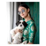 Keerthy Suresh Instagram - Take it easy ! It is summer ! 🐶 In this beautiful ensemble from @raw_mango 💚 Styled by @shilpageethastyles MUH : @moovendher_makeup @hairbyrajabali Photography : @kiransaphotography #eventdiaries #NYKEdiaries