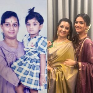 Keerthy Suresh Instagram - She held me then , now she lets me hold her ! Time just flies .. #happymothersday Ma 🤗❤️