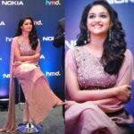 Keerthy Suresh Instagram - At the launch of #nokia7plus and #nokia8sirocco Loved this jumpsuit by @mishruofficial #thatcolor😍 #StyledByIndrakshi Styled by @indpat Makeup : @moovendhar Hair : @hairbyrajabali Stylist Assistant: @vid_vidya