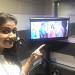 Keerthy Suresh Instagram - ‪#Dubbing for the first time in Telugu anndddd finished successfully! Now I feel complete! 😀 #Title from tomorrow 😁 #PSPK25 #TrivikramSrinivas @haarikahassineofficial @meenapooja