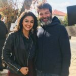 Keerthy Suresh Instagram - Wishing the coolest and energetic director #TrivikramSrinivas garu a Happy birthday and a great year ahead!😄👍 #PSPK25