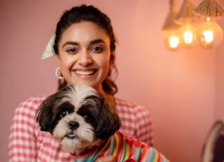 Keerthy Suresh Instagram - You’re the candy of my eye, the smile to my day, the beat to my heart & the best to my friend ❤️ A dog is much more than just a pet, he’s your family, he’s the reason you smile to when you come back home! 🤗 No matter the stress, the worry, the tension or the emotions running in you on any given day, all it takes to turn your frown upside down is a little wagging tail and a sparkling eye greeting you! 🐶🐾 #InternationalDogDay #NykeDiaries #KAndNyke