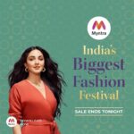 Kiara Advani Instagram - India's Biggest Fashion Festival ENDS TONIGHT! Last chance to shop your favorite festive styles, with only a few hours left of the @myntra Big Fashion Festival. 100% Fashion. Up To 80% Off. Shop Here: www.myntra.com
