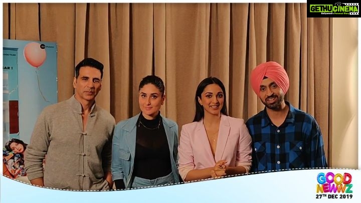 Kiara Advani Instagram - Can't wait to meet you all in cinemas but before that, you can book your tickets from THIS SUNDAY! Don't forget! #GoodNewwz in cinemas 27th December. @akshaykumar #KareenaKapoorKhan @diljitdosanjh @karanjohar @apoorva1972 @shashankkhaitan @raj_a_mehta @somenmishra @zeestudiosofficial @dharmamovies #CapeOfGoodFilms @zeemusiccompany