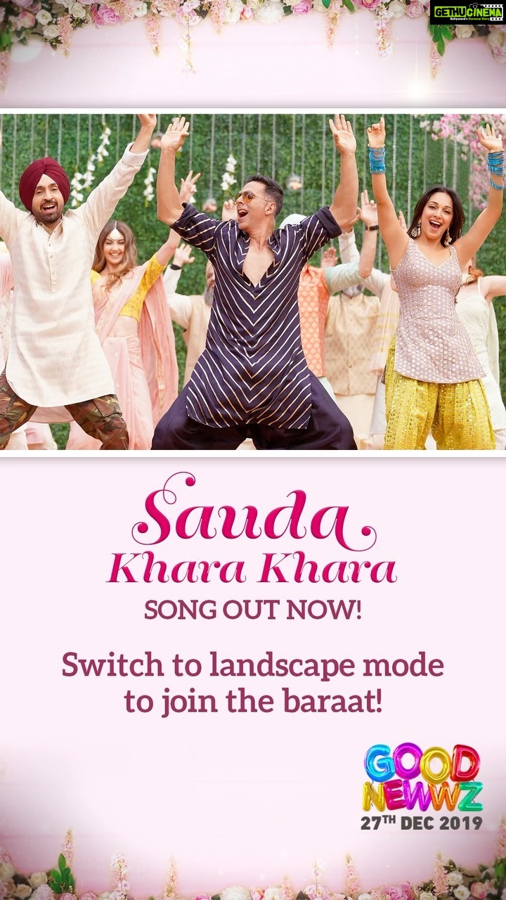 Kiara Advani Instagram - 💃🏻😍 #SaudaKharaKhara out now! #GoodNewwz @akshaykumar #KareenaKapoorKhan @diljitdosanjh @karanjohar @apoorva1972 @shashankkhaitan @raj_a_mehta @somenmishra @sukhbir_singer @dhvanibhanushali22 @dj.lijo @djchetas @kumaarofficial @azeemdayani @zeestudiosofficial @dharmamovies #CapeOfGoodFilms @zeemusiccompany