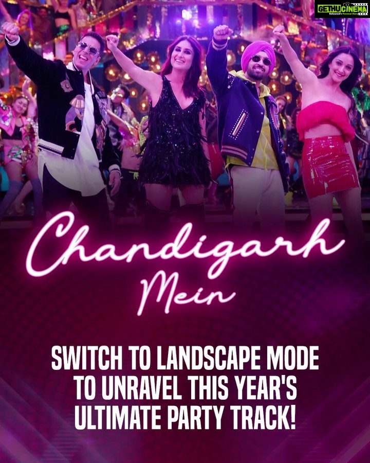 Kiara Advani Instagram - Come, groove with us! #ChandigarhMein out now! #GoodNewwz @akshaykumar #KareenaKapoorKhan @diljitdosanjh @karanjohar @apoorva1972 @shashankkhaitan @raj_a_mehta @somenmishra @badboyshah @harrdysandhu @lisamishramusic @aseeskaurmusic @tanishk_bagchi @azeemdayani @boscomartis @zeestudiosofficial @dharmamovies #CapeOfGoodFilms @zeemusiccompany
