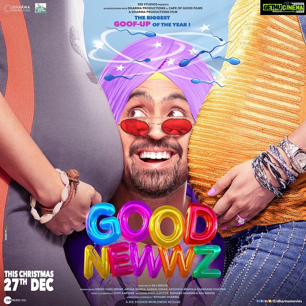 Kiara Advani Instagram - Are you ready for the biggest goof up of the year to hit you? #GoodNewwz In cinemas 27th December. @akshaykumar #KareenaKapoorKhan @diljitdosanjh @karanjohar @apoorva1972 @shashankkhaitan @raj_a_mehta @somenmishra @zeestudiosofficial @dharmamovies #CapeOfGoodFilms @zeemusiccompany