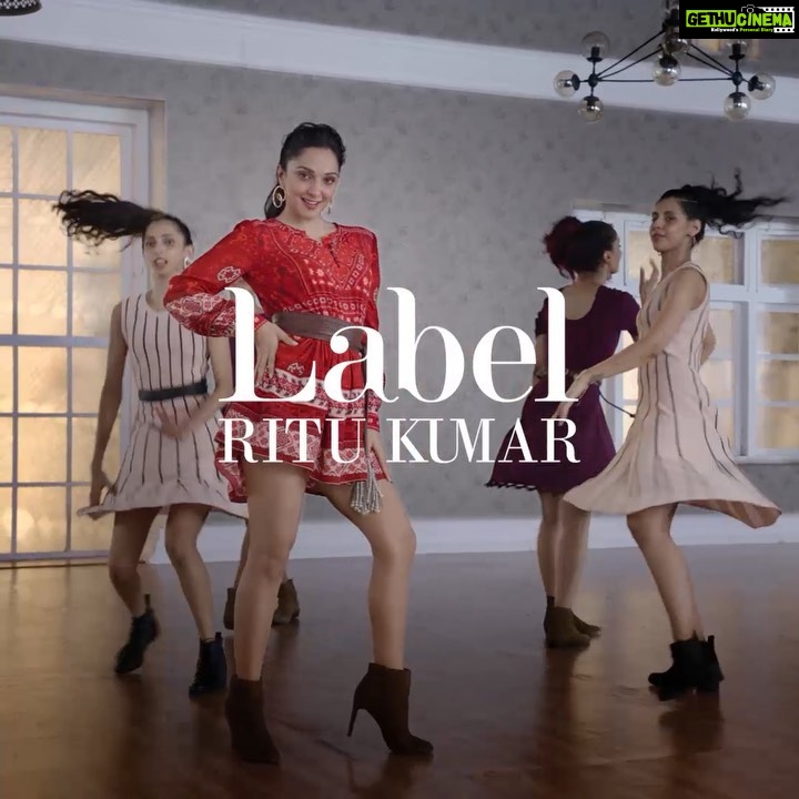 Kiara Advani Instagram - Super thrilled to be the face of @labelritukumar AW'19 campaign. Time to #JustDanceWithLABEL. Show me your moves and one lucky winner will win a 25k gift hamper from Label Ritu Kumar. Don’t forget to tag @labelritukumar and add the hashtag #JustDanceWithLabel on your video on Instagram. #LabelRituKumar #LabelRituKumarAW19 #StructuralPastoral