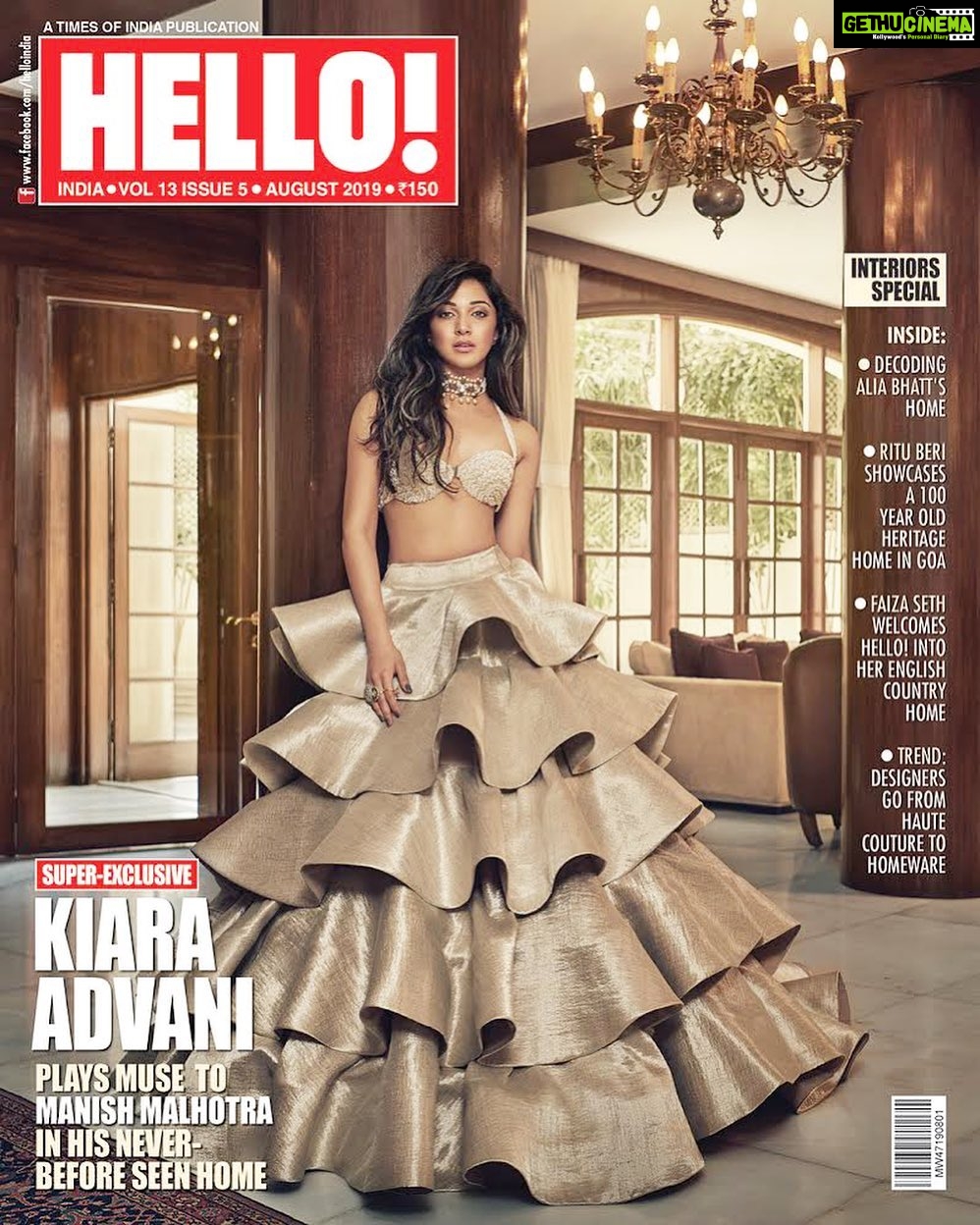 Kiara Advani Instagram - @manishmalhotra05 ❤️ @hellomagindia Photos: (@colstonjulian) Makeup : @makeupbylekha Hair: @amitthakur_hair Fashion Director: (@avantikkak) Fashion Editor: (@sonampoladia) Assisted By: Rashmita Goyal