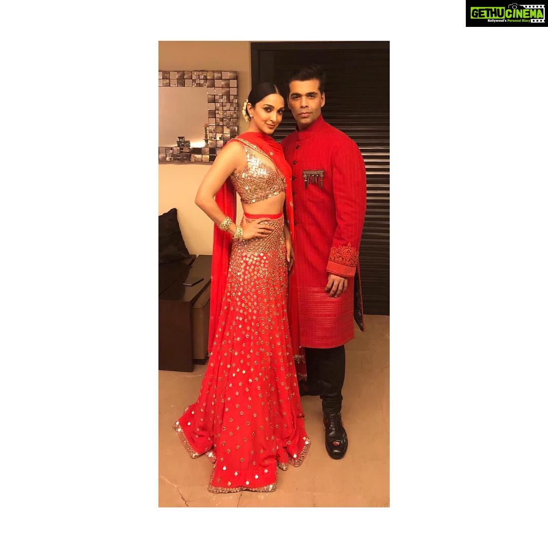 Kiara Advani Instagram - The one that made it to the post! Red alert❤️ @karanjohar