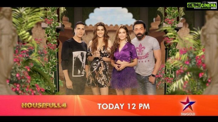 Kriti Kharbanda Instagram - 1419 se 2019 tak ka adbhud safar aane wala hai pehli baar aapki TV screens par. Watch Housefull 4 today at 12 PM only on @stargoldofficial #sajidnadiadwala @wardakhannadiadwala @farhadsamji @sudeepchatterjee.isc @akshaykumar @iambobbydeol @riteishd @kritisanon @hegdepooja @chunkypanday @nadiadwalagrandson #housefull4
