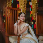 Kriti Kharbanda Instagram - The beauty of white and gold :) Peace and magic :) Wore a half saree after forever. Felt closer to home for some reason 🙃