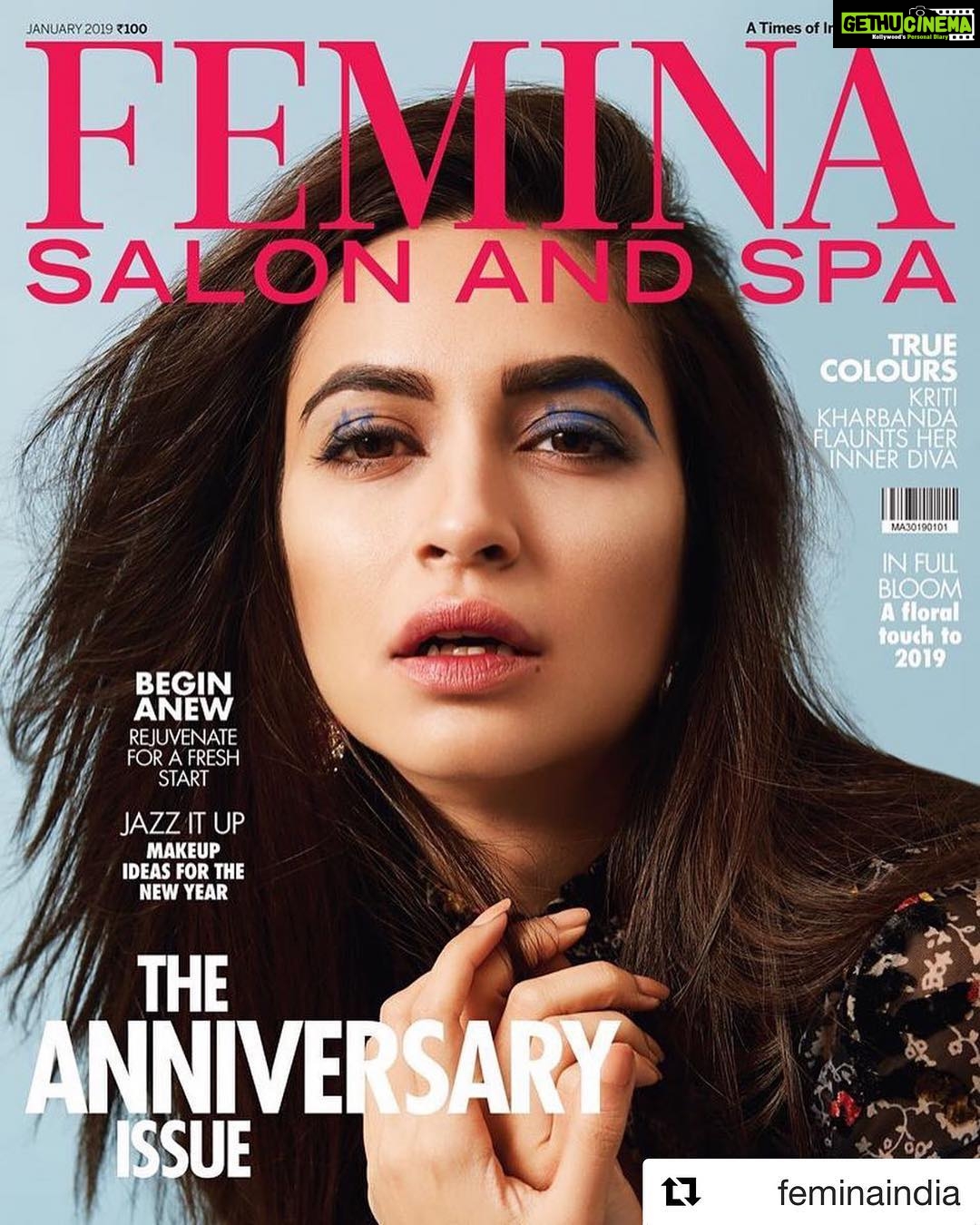 Kriti Kharbanda Instagram - #Repost @feminaindia with @get_repost ・・・ Our Cover Girl @kriti.kharbanda channels her inner diva on the Anniversary Issue of Femina Salon & Spa. Grab your copies today! . . . Photographer: @keegancrasto Makeup: @heemadattani Hair: @the.mad.hair.scientist Art Direction: Sameer More Styling: Mayola Almeida Assisted by: Sejal Goyal Floral dress: Cover Story