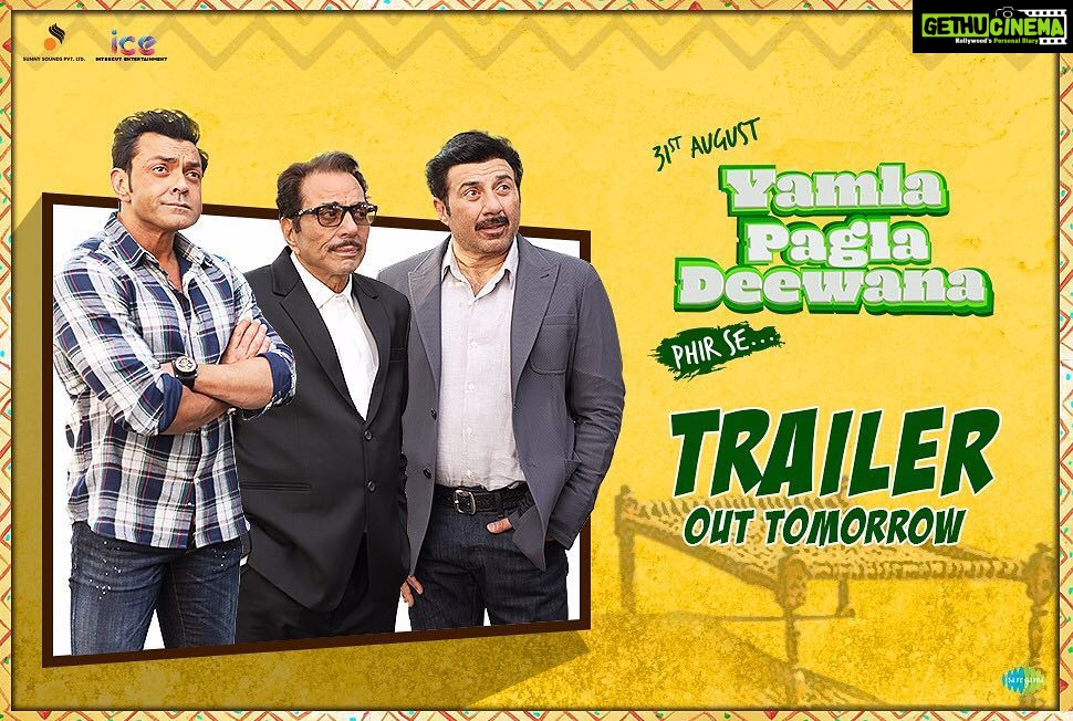 Kriti Kharbanda Instagram - We are coming to take you on the roller-coaster ride, full of entertainment and fun, tomorrow! #YPDPhirSeTrailer out tomorrow! Stay tuned! @ypdphirse @aapkadharam @iamsunnydeol @iambobbydeol @penmovies #JayantilalGada @saregama_official @sohamrockstrent