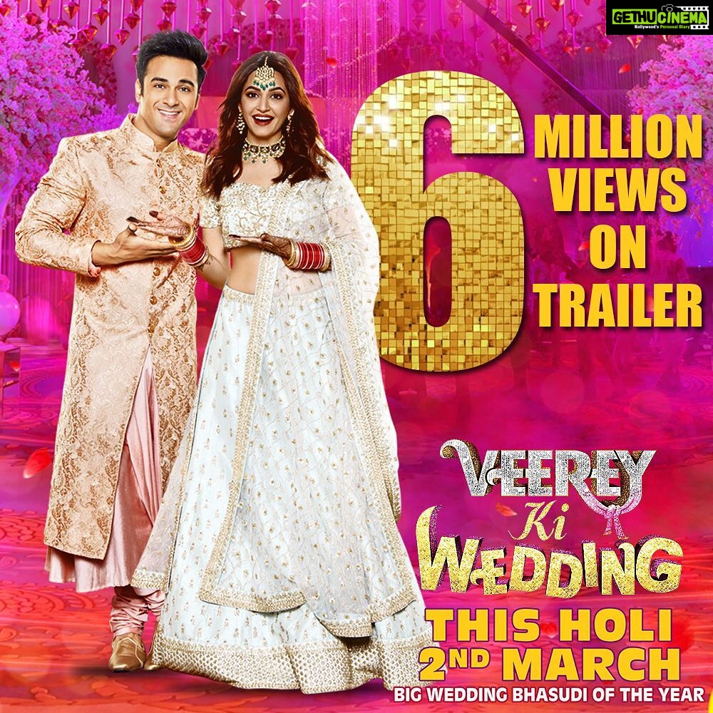 Kriti Kharbanda Instagram - #6million and counting! ❤️❤️ #veereykiwedding 💃🏻💃🏻💃🏻 outfits by @kalkifashion