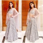 Kriti Sanon Instagram – Last night in this pretty feminine lehenga by @zaraumrigar Jewellery @azotiique 
Styled by @sukritigrover 💜💜