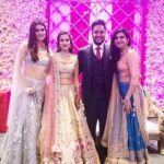 Kriti Sanon Instagram - Last night was so so special!!! My Ayu is married!! Finally!! 🤗🤗❤️❤️ Ayushi and Nitin.. i am so so happy for you guys.. wish you both a lifetime of love, happiness and togetherness!! Love you guys! 🤗❤️❤️😘😘 @ayushi.tayal @10nitin Super fun to catch up with my college gang after so long.. felt the same.. maybe better! ;) @kriti_baveja @snowybronco2812 @himanshubist25