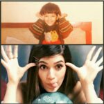 Kriti Sanon Instagram - Some things should never change.. keep the child within you always always alive! 😜😜 Happy Children’s Day!!! 👧🏻👧🏻 we are our purest when we are kids.. we say what we feel without caring what others will think of us, we fall and laugh at ourselves, we cry without any shame, we eat without caring how we look, we make a mess of everything we get our hands on, we draw how we like and feel proud about it, we ask stupid questions..well stupid is subjective😜..We are Real & there is no filter! I just wanna be that..