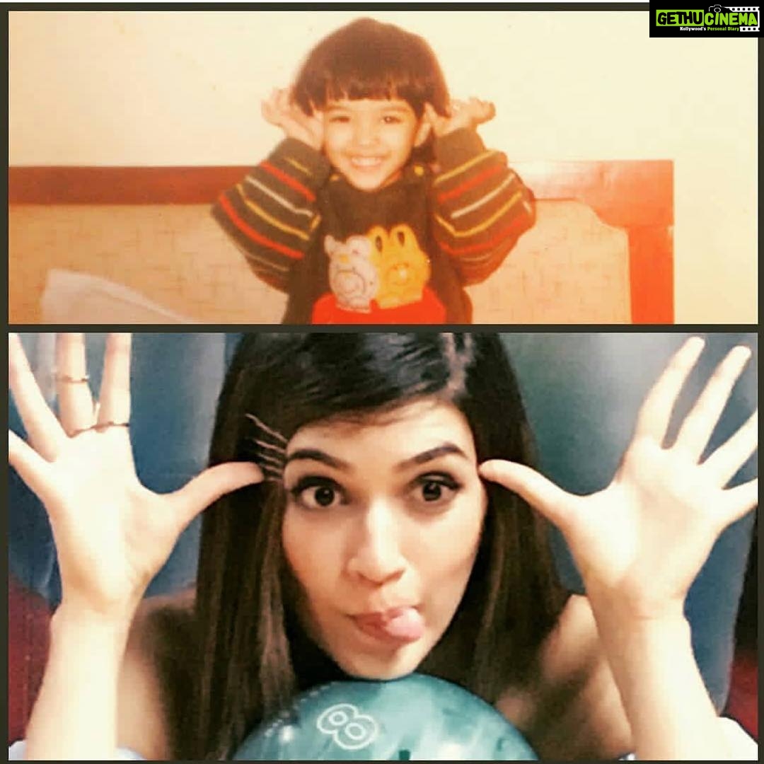 Kriti Sanon Instagram - Some things should never change.. keep the child within you always always alive! 😜😜 Happy Children’s Day!!! 👧🏻👧🏻 we are our purest when we are kids.. we say what we feel without caring what others will think of us, we fall and laugh at ourselves, we cry without any shame, we eat without caring how we look, we make a mess of everything we get our hands on, we draw how we like and feel proud about it, we ask stupid questions..well stupid is subjective😜..We are Real & there is no filter! I just wanna be that..