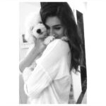 Kriti Sanon Instagram - Love has no reason.. thats why its love.. its just an unexplainable connect.. needs no language..you just feel it and you know it! ♥️♥️ Cant get enough of this munchkin! The cuddles, licks and our eye to eye conversations💙💙 #Disco