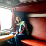 Kriti Sanon Instagram - Rajdhani express after ageeeessss!!! 👏🏻☺️ took me back to childhood! On my way back to Gwalior! Some #LukaChuppi in the train 😉😜