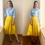 Kriti Sanon Instagram - #OOTD for Samsung #GalaxyS9 and #GalaxyS9Plus event in Delhi. 💙💛 Styled by @alliaalrufai Hair by @aasifahmedofficial Makeup by @ashima.kapoor