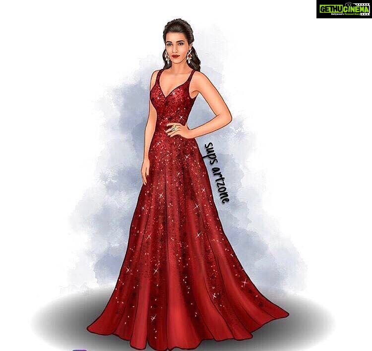 Kriti Sanon Instagram - This is so beautiful!! β€οΈβ€οΈππ»ππ»thank you @sups.artzone ππ»π @zaraumrigar