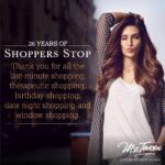 Kriti Sanon Instagram – Thank you for 26 years of shopping. Happy birthday, Shoppers Stop! #MsTaken​