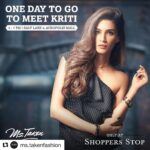 Kriti Sanon Instagram – Excited to meet all you lovely people of Kolkata tomorrow ❤️💃🏻👏🏻 #Repost @ms.takenfashion with @repostapp
・・・
Kolkata, it’s almost time. Your chance to meet Bollywood diva Kriti Sanon is just a day away. Catch her tomorrow only at Shoppers Stop, Acropolis mall and Salt Lake. Don’t miss it. #kritiinkolkata #diva #bollywood #fashion