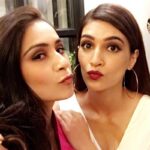 Kriti Sanon Instagram - We dont need an occasion to Pout! 😘 From starting our careers together with Heropanti, to showcasing at LFW, to opening a store in Mumbai and now in Delhi! so happy and proud @sonaakshiraaj !!! Keep shining girl! ❤️