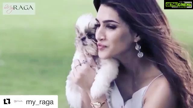 Kriti Sanon Instagram - #Repost @my_raga with @repostapp ・・・ @KritiSanon enjoys her #MyRaga moment with her furry friend! Tell us #WhatsYourRaga using #MyRaga! ... #RagaWatches #TitanRaga #watchesforwomen #Raga #Watchesforher #wotd #ootd #watchesofinstagram #instawatches #KritiSanon ... Model no. 2577WM01 Check link in bio to know more.