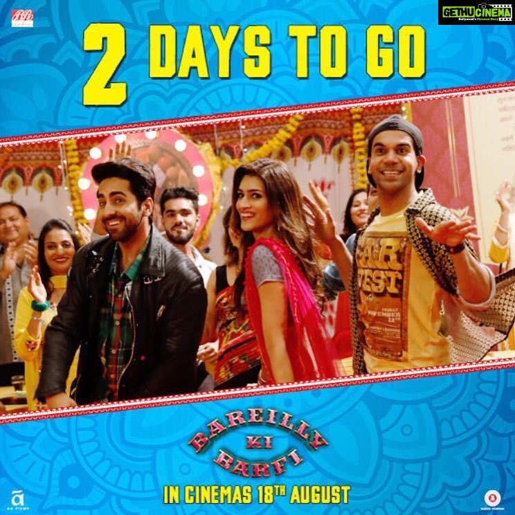 Kriti Sanon Instagram - Just 2Days to Go!! #bareillykibarfi 💃🏻☺️❤️