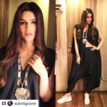 Kriti Sanon Instagram – #Repost @sukritigrover with @repostapp
・・・
@KritiSanon today for promotions in @antar_agni_ujjawaldubey Jewellery @sangeetaboochra 👟 @adidasrunnersin Styled by @sukritigrover @style.cell Hair @aasifahmedofficial Make Up @makeupbyadrianjacobs #bareillykibarfi #sukritigroverforstylecell #kritisanon