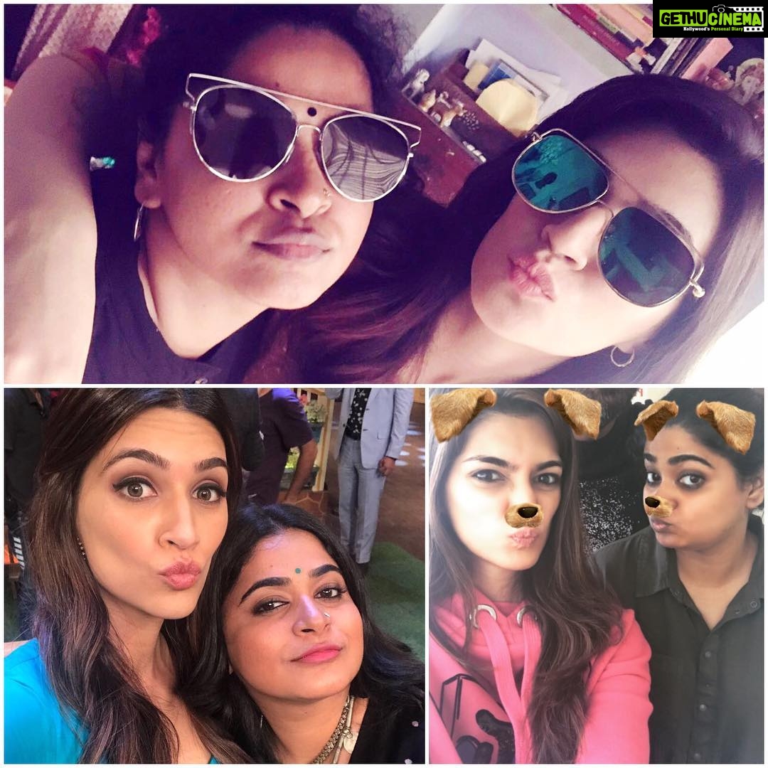 Kriti Sanon Instagram - Some serious pouting happening with this one!! 😙 ☺️❤️ love you @ashwinyiyertiwari #bareillykibarfi