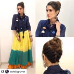 Kriti Sanon Instagram - #Repost @sukritigrover with @repostapp ・・・ Repost from @style.cell @TopRankRepost #TopRankRepost @kritisanon Kitschy Much 🌈 🌻in @ka_sha_khan Earrings @shubhashini.ornamentals Hand stack @sangeetaboochra for @bareillykibarfi promotions in Ahmedabad today Styled by @sukritigrover @style.cell Hair @aasifahmedofficial Make Up @makeupbyadrianjacobs #sukritigroverforstylecell #kritisanon #bareillykibarfi